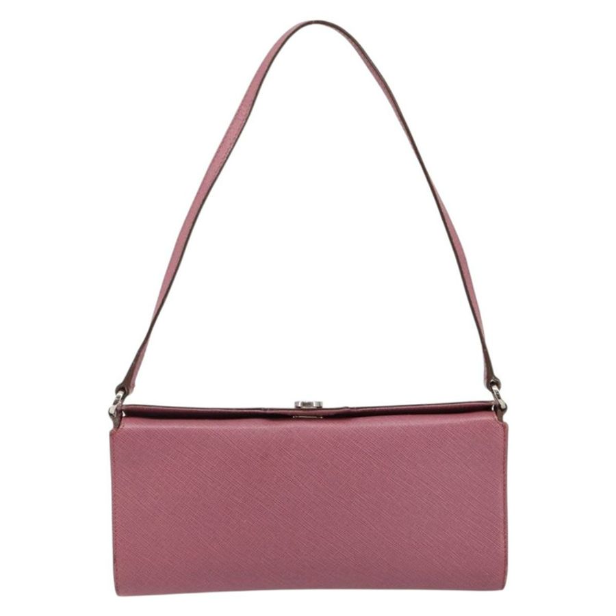 【日本直送】Salvatore Ferragamo Gancini 肩包 皮革 粉紅色 銀色 正品 bs29685-12
