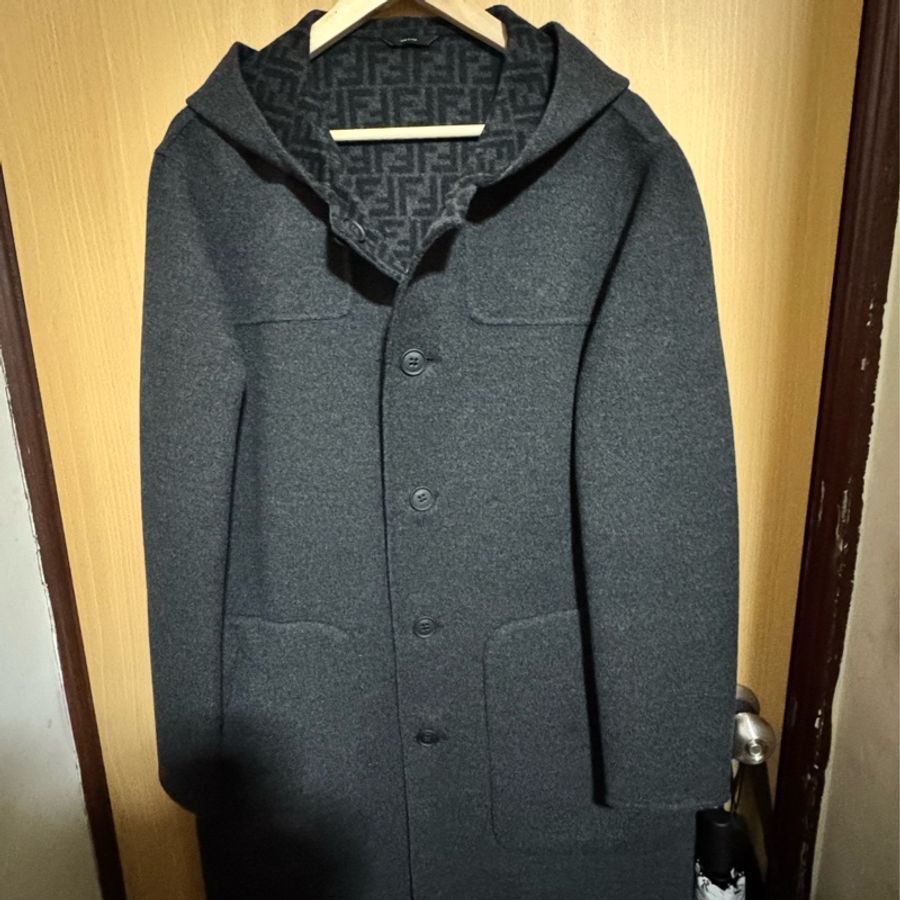FENDI duffI羊毛長版大衣-0