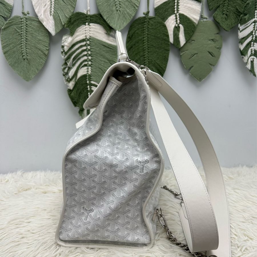 GOYARD Saint Léger 白色印字款背包-2