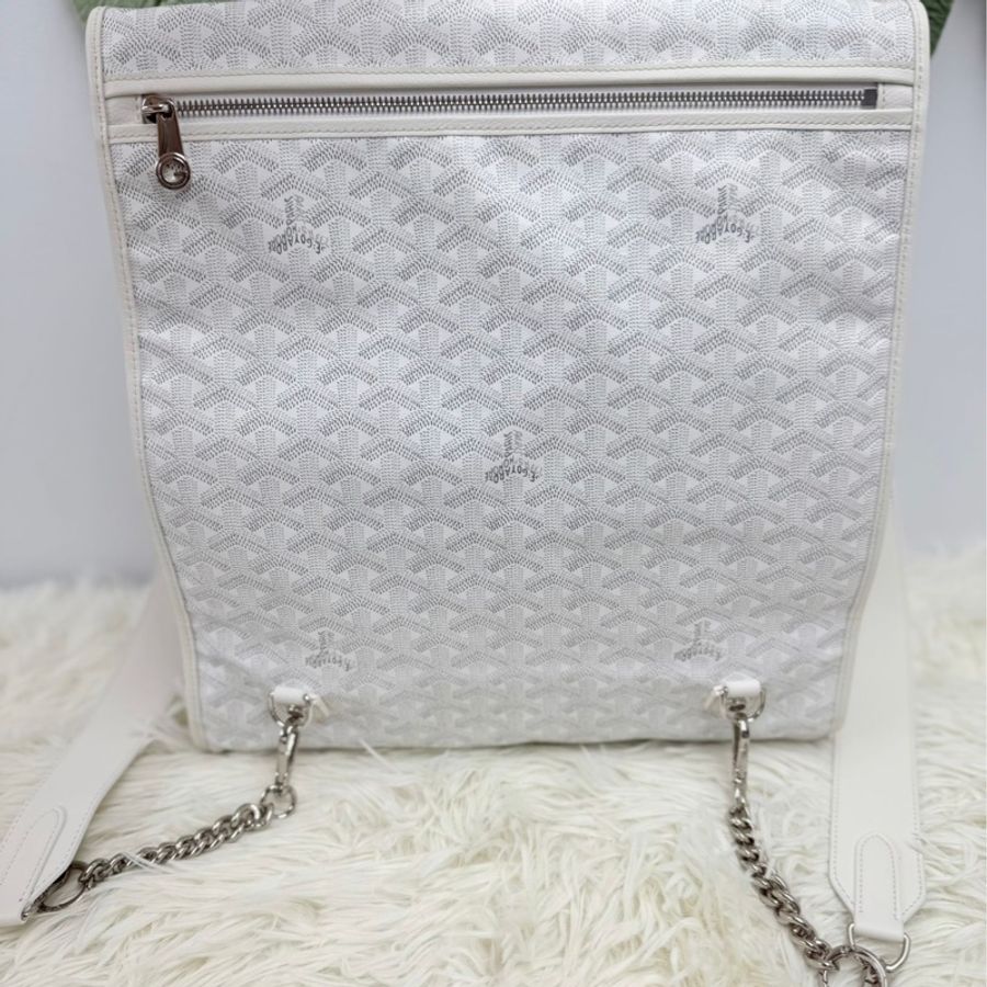 GOYARD Saint Léger 白色印字款背包-3