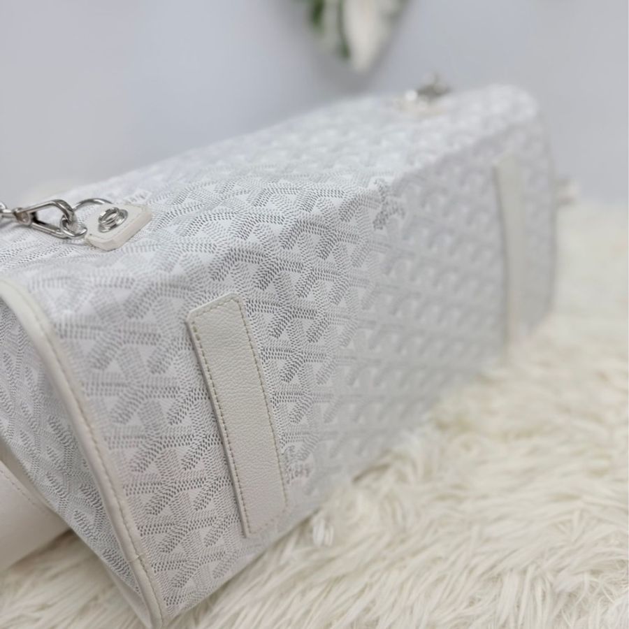 GOYARD Saint Léger 白色印字款背包-4
