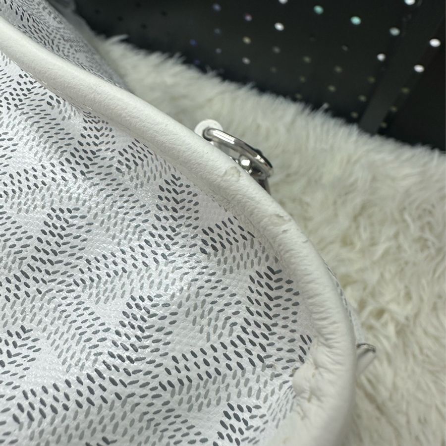 GOYARD Saint Léger 白色印字款背包-8