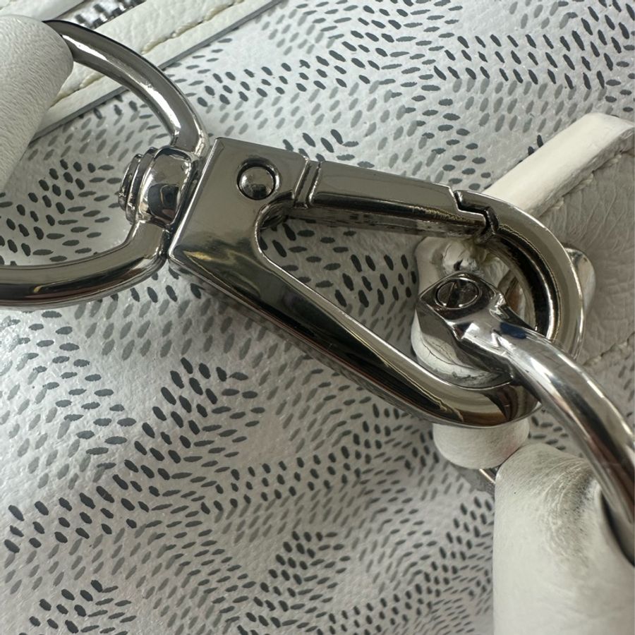 GOYARD Saint Léger 白色印字款背包-17