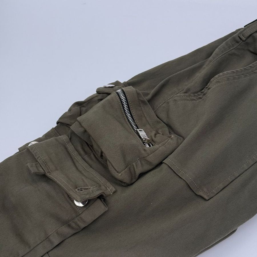 AMIRI 軍綠色 工裝 口袋 多功能 長褲-2