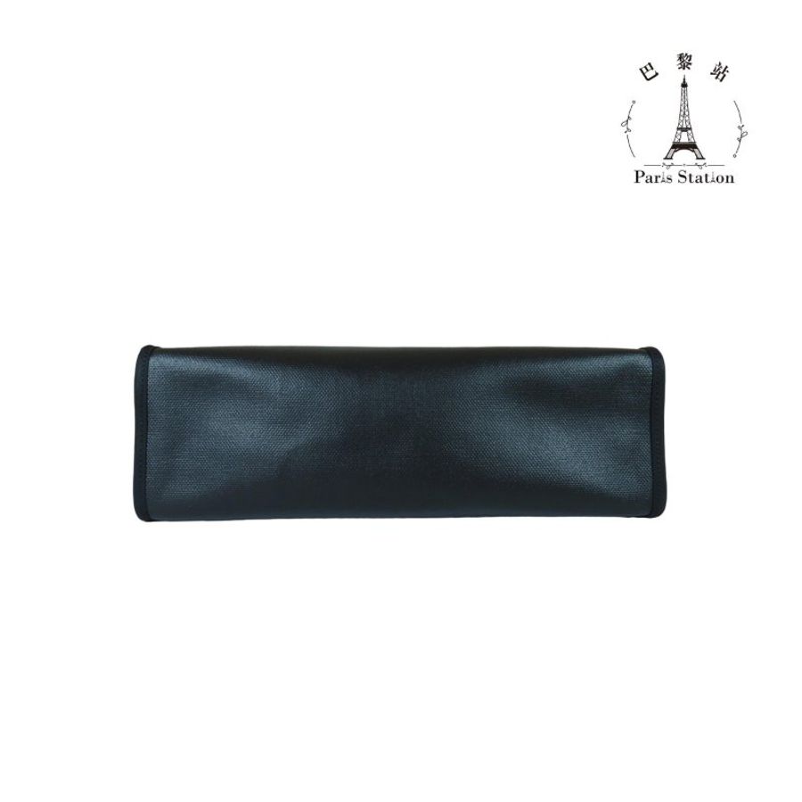 【巴黎站二手名牌專賣店】*現貨*HERMES 愛馬仕 真品*C刻HERBAG31黑防水布/黑皮革銀釦手提斜背包-2