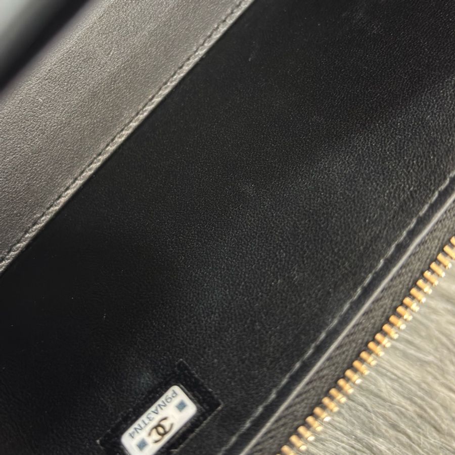 CHANEL AP2846 VANITY CASE COCO HANDLE 黑色羊皮金鍊 化妝包化妝箱長盒子斜背包-38