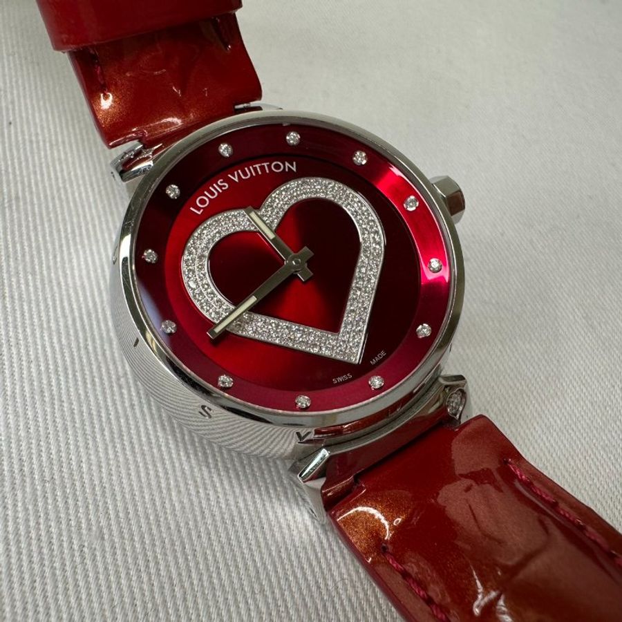 LV Tambour Heart系列鑽石愛心女錶-2