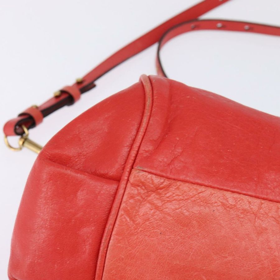 【日本直送】Chloe Etel 手提包 皮革 2way 紅色金色 正品 th6324-14