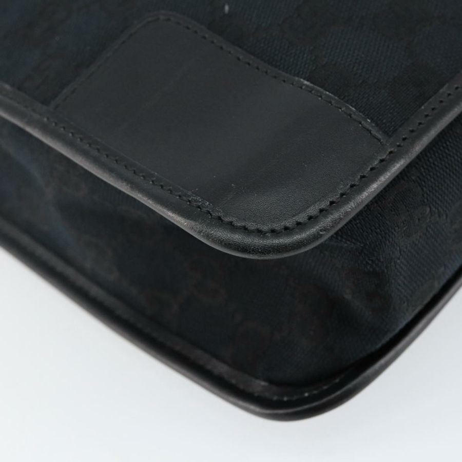 【日本直送】GUCCI GG帆布肩背包 黑色 銀色 001 4205 正品 143772-13