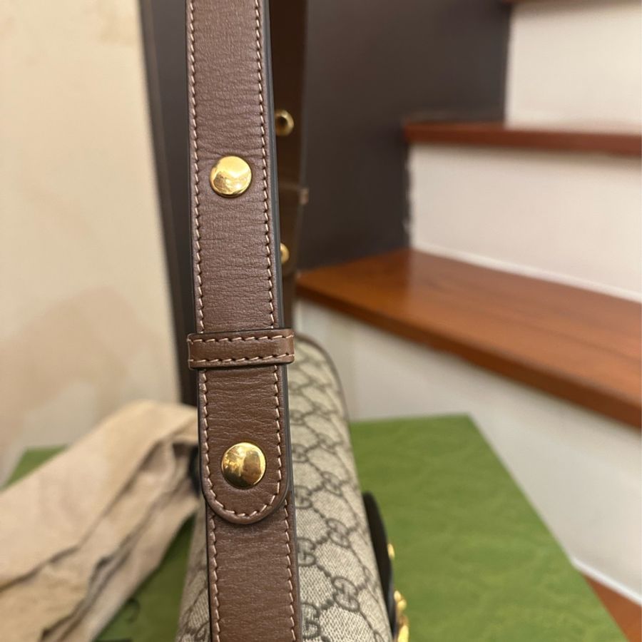 GUCCI 咖花紋 1955肩背包 GM-7