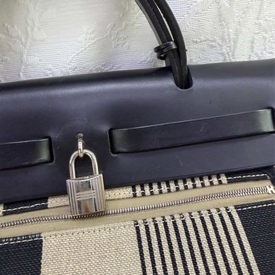 Hermes Herbag cloth handbag-2