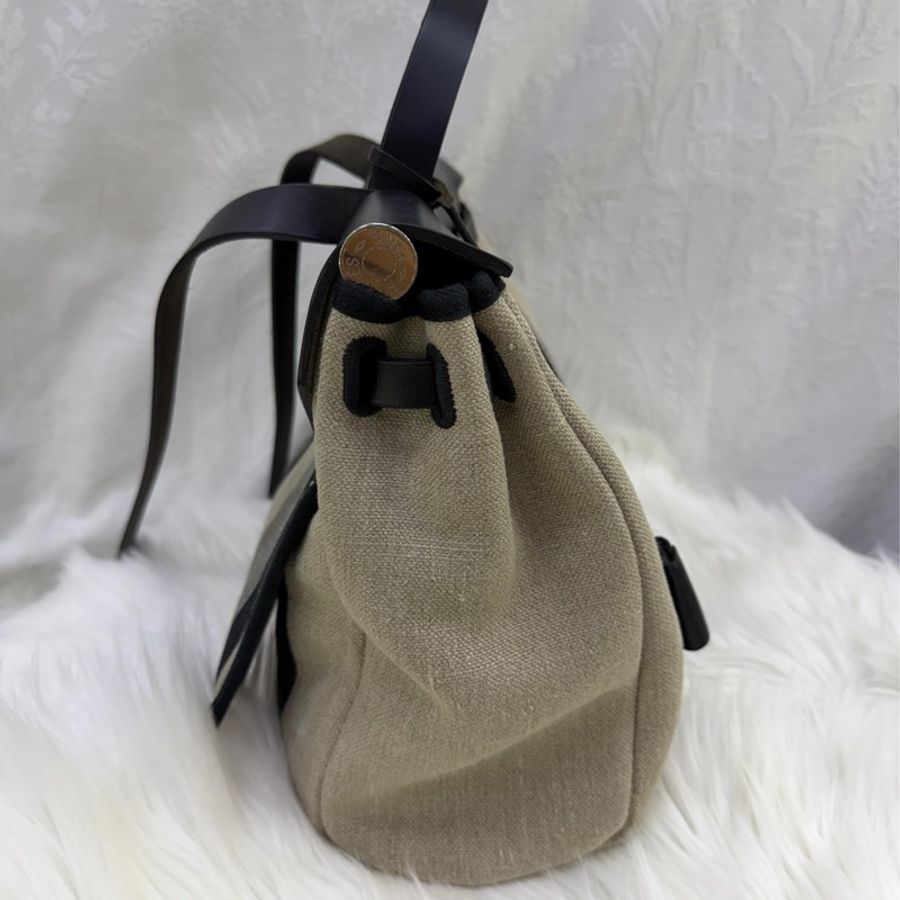 Hermes Herbag cloth handbag-4