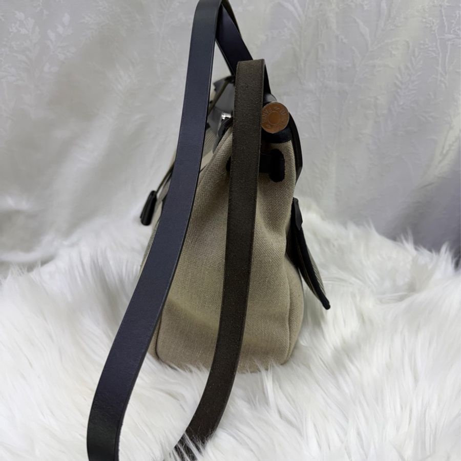 Hermes Herbag cloth handbag-6
