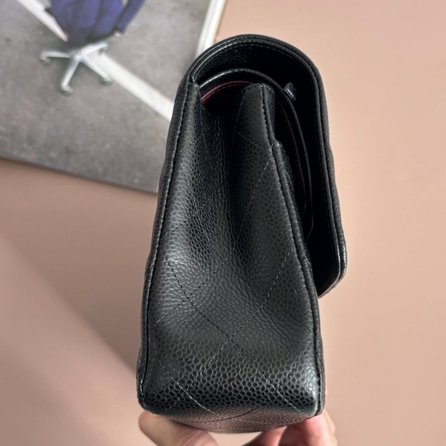 ::CHANEL:: A01112 Classic Flap 黑荔枝皮革 金雙C 經典 11.12 口蓋包 COCO 25-20