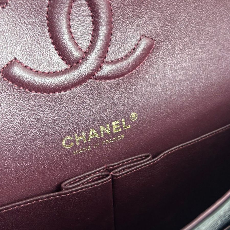 ::CHANEL:: A01112 Classic Flap 黑荔枝皮革 金雙C 經典 11.12 口蓋包 COCO 25-29