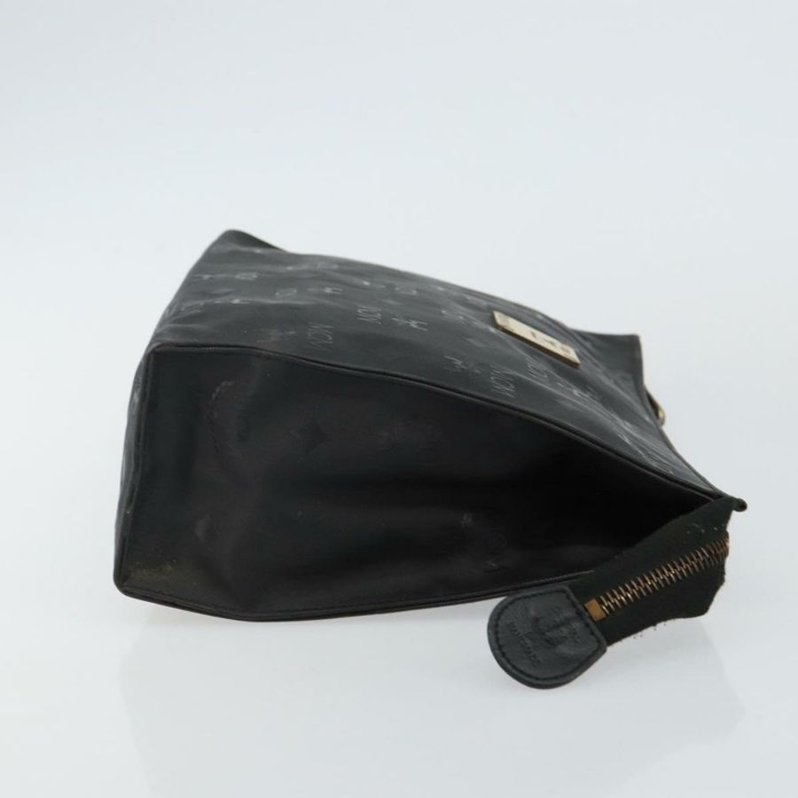 【日本直送】MCM Logoogram Vicetos 手拿包 PVC 黑色 Auth am9105-2