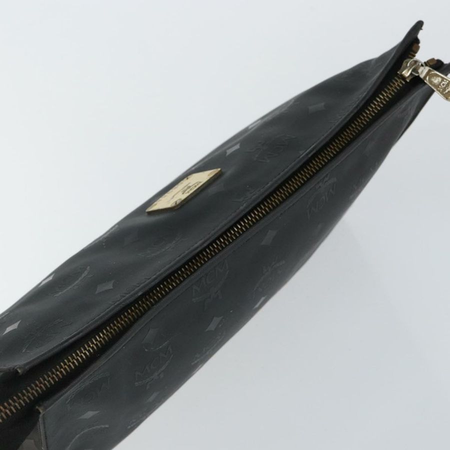 【日本直送】MCM Logoogram Vicetos 手拿包 PVC 黑色 Auth am9105-4