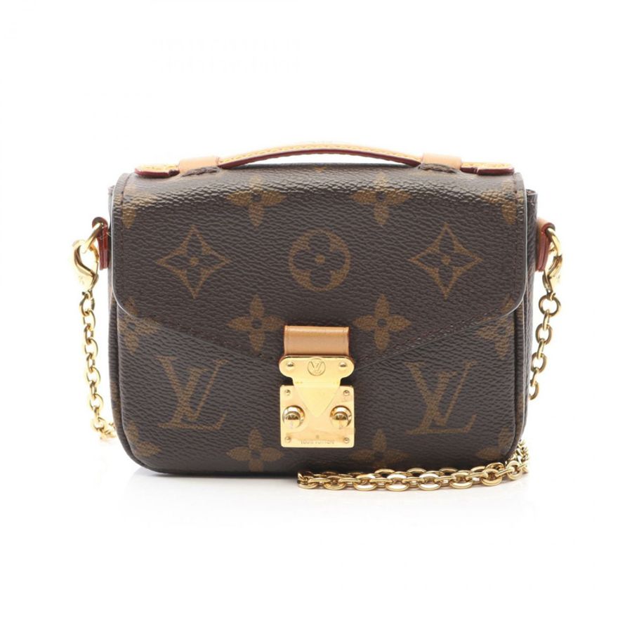 LOUIS VUITTON Micro Metis 鏈條單肩斜背包手提包 M81267 字母組合 二手-0