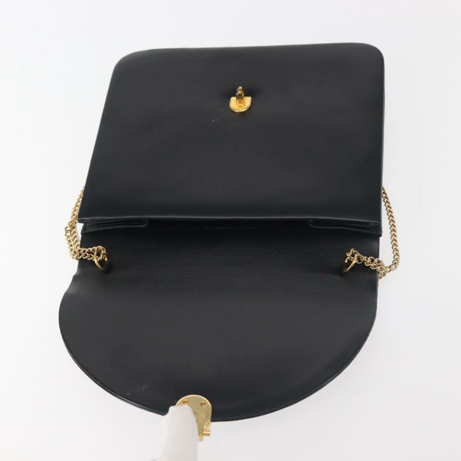 【日本直送】Christian Dior 鏈條肩背包 皮革 海軍藍 金色 正品 BA6234-9