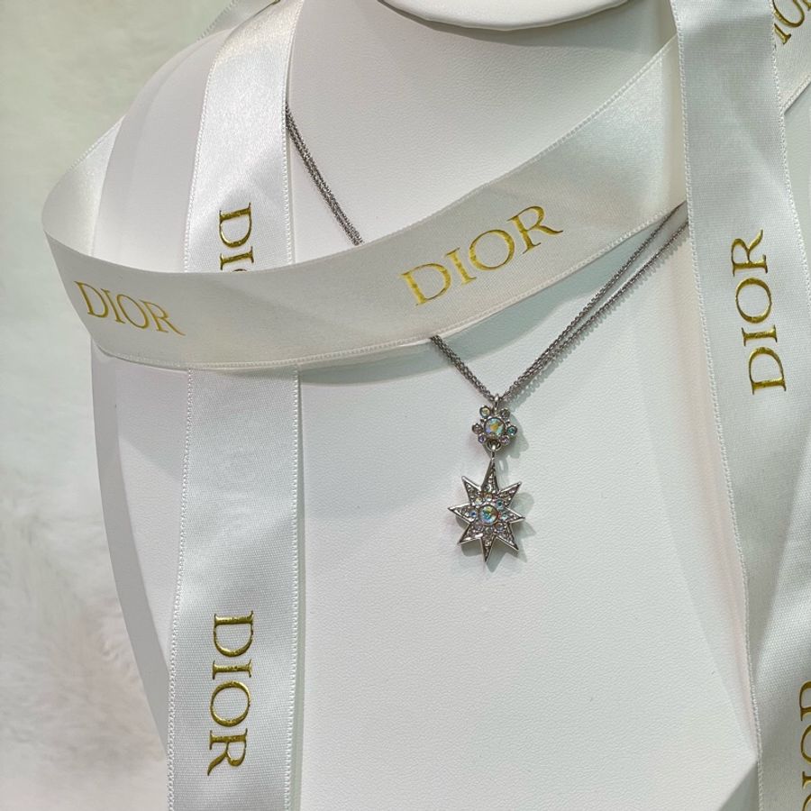 Dior 中古雪花水鑽雙層項鏈 I089-0