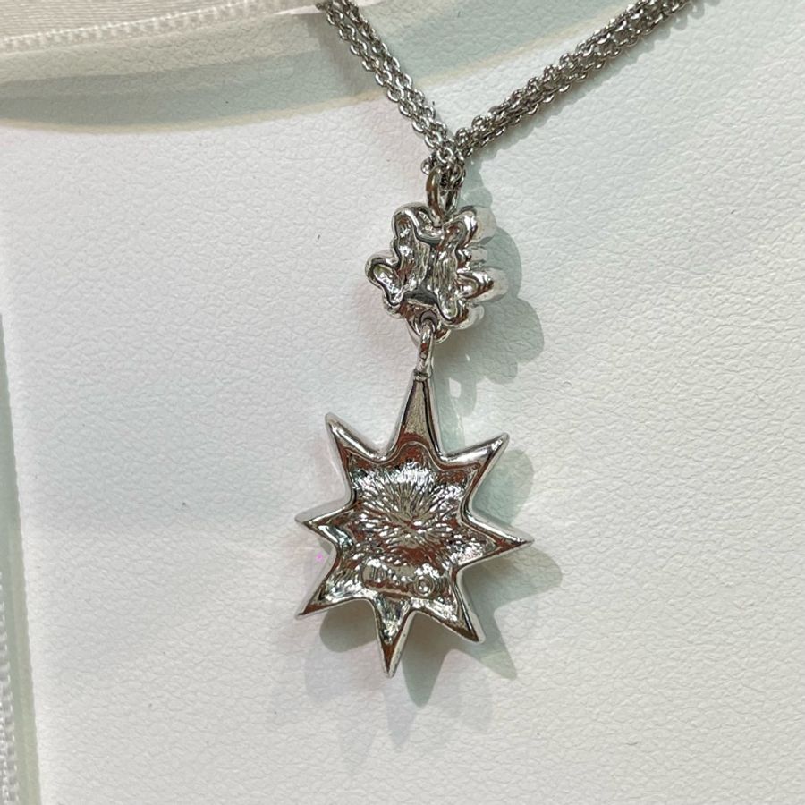 Dior 中古雪花水鑽雙層項鏈 I089-2