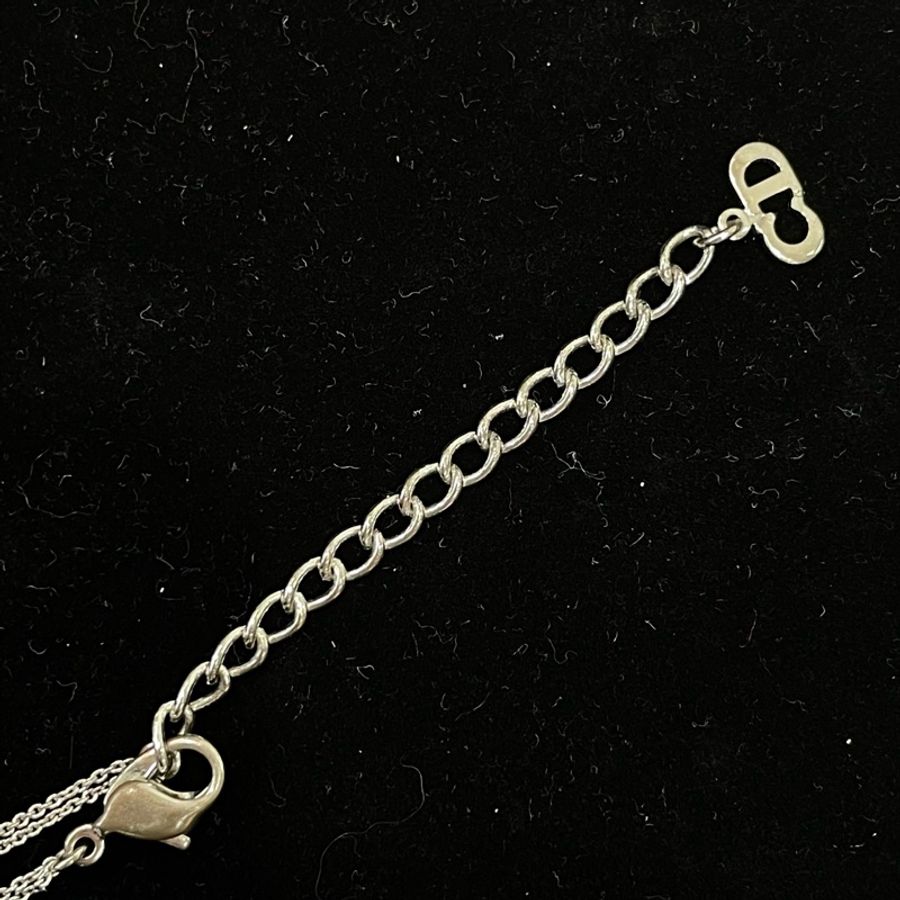 Dior 中古雪花水鑽雙層項鏈 I089-8