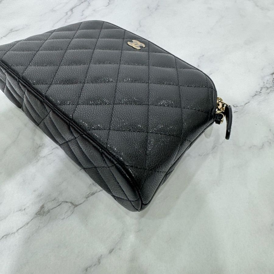 JK國際二手精品 💗Chanel 貝殼包荔枝牛皮 大號 🉑放pro max芯片款 🈶購證-11