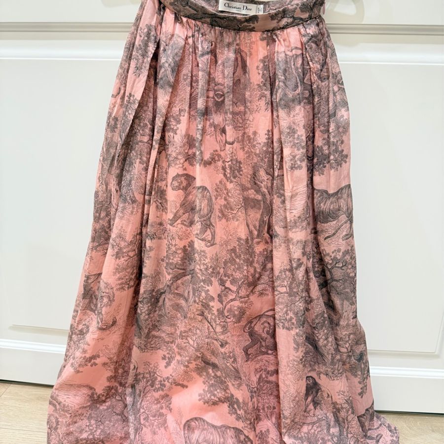 Dior Dioriviera Toile de Jouy 灰粉色泳裝+半身裙 套裝(明星博主上身款)-5
