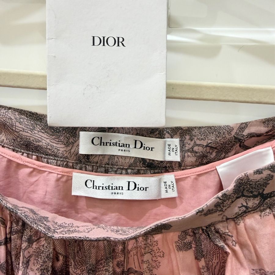 Dior Dioriviera Toile de Jouy 灰粉色泳裝+半身裙 套裝(明星博主上身款)-10