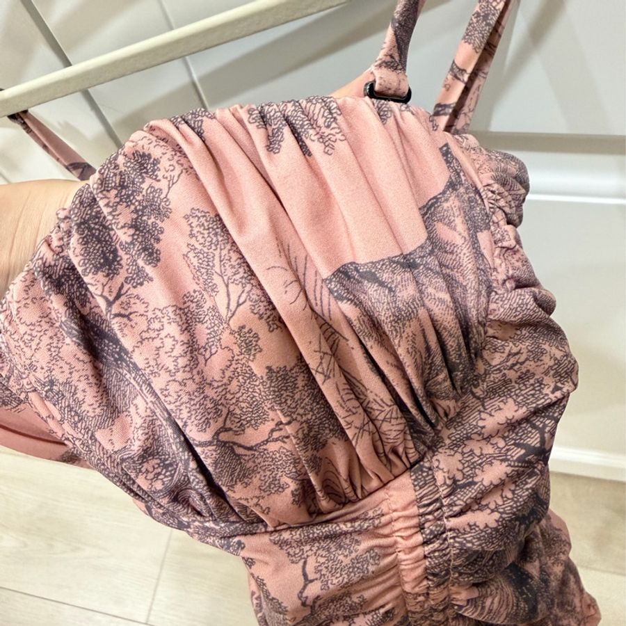 Dior Dioriviera Toile de Jouy 灰粉色泳裝+半身裙 套裝(明星博主上身款)-13