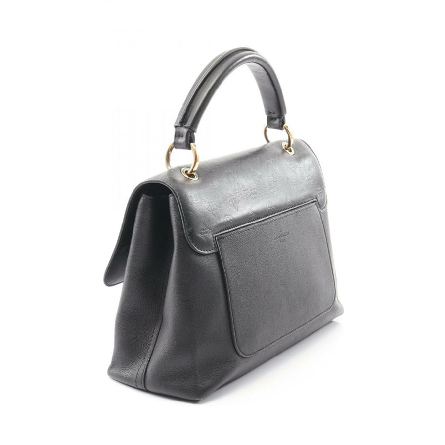 LOUIS VUITTON Very 單肩包 M51989 Monogram Shadow 皮革黑色二手 LV-1