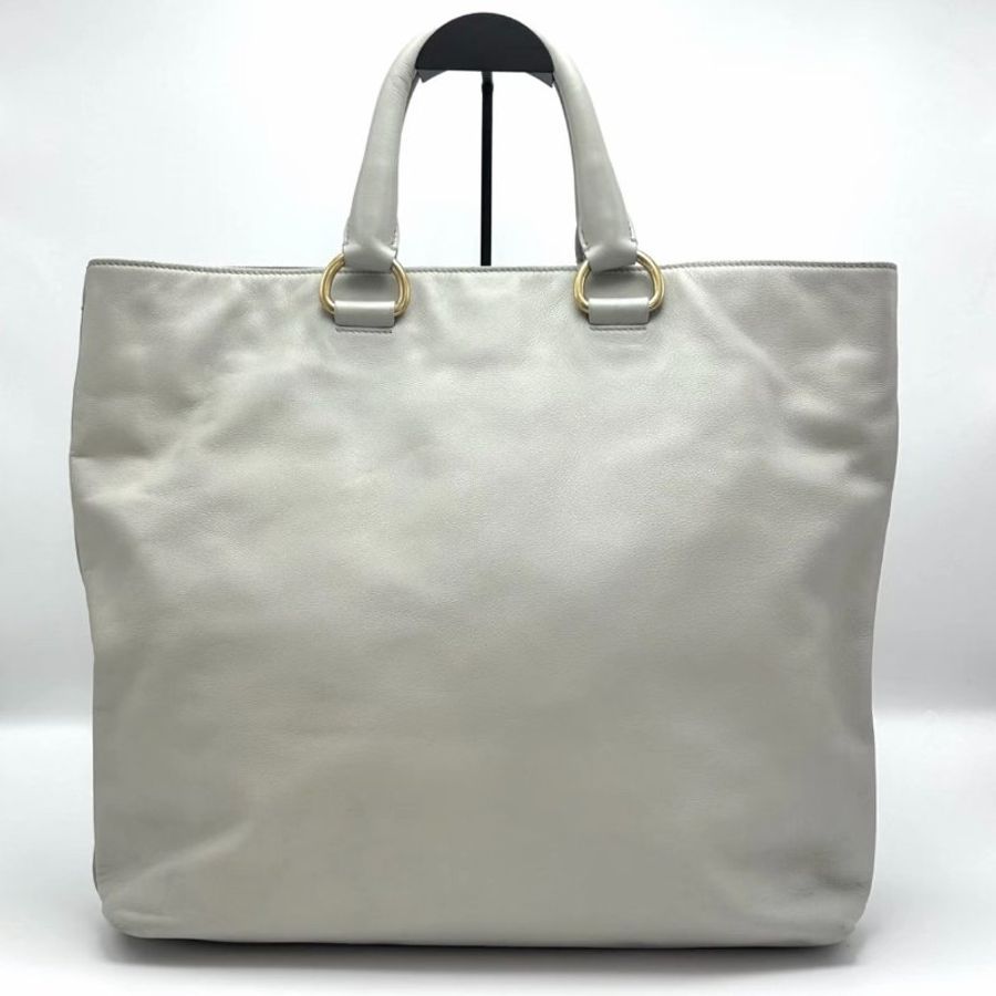 PRADA 金扣荔枝紋手提肩背包 44*35*11 98新-5