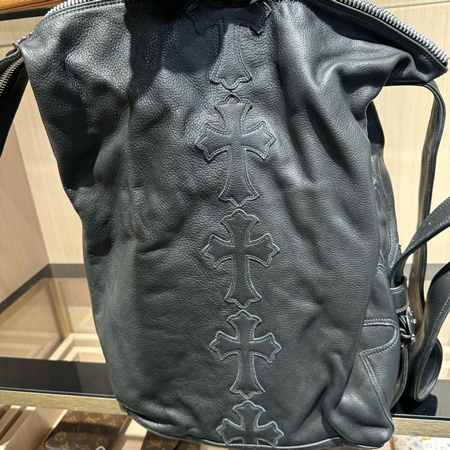 克罗心chromehearts 黑色十字水桶流浪包-5