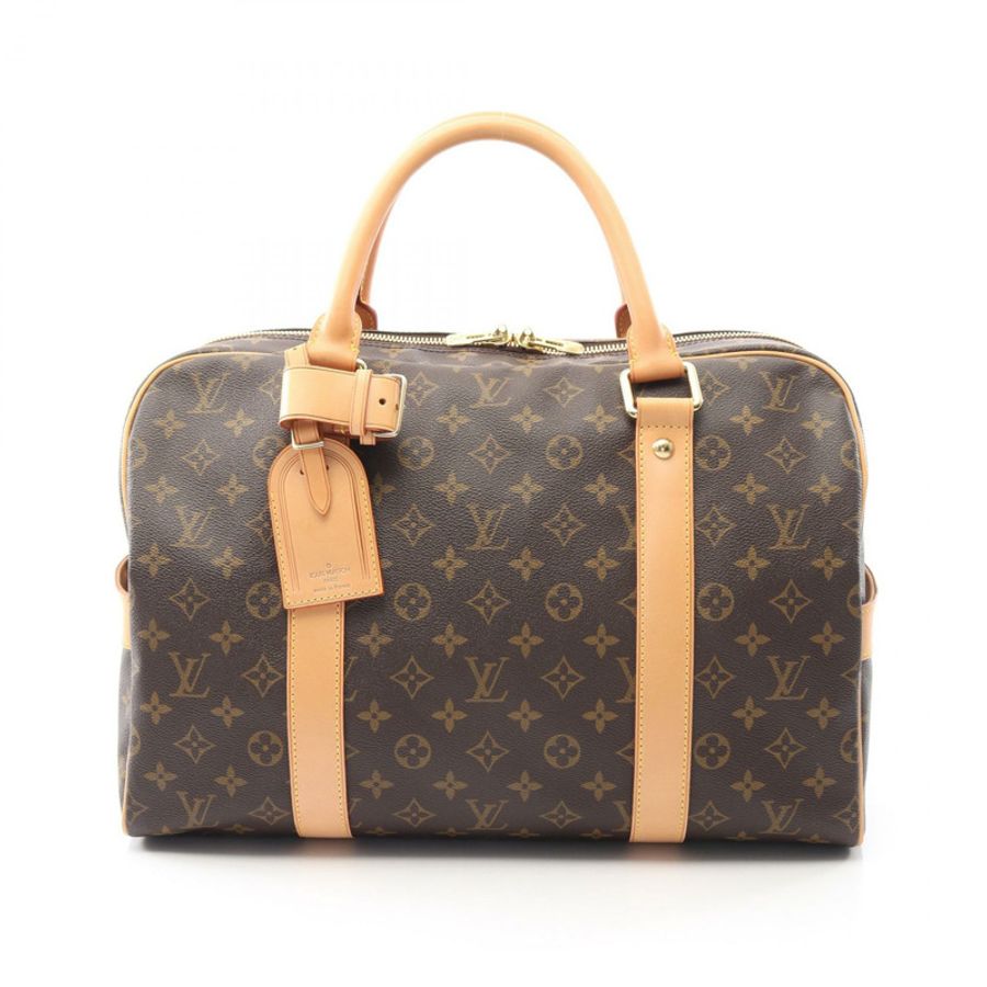 LOUIS VUITTON CarryAll 手提包 M40074 Monogram 帆布皮革棕色二手男女通用-0