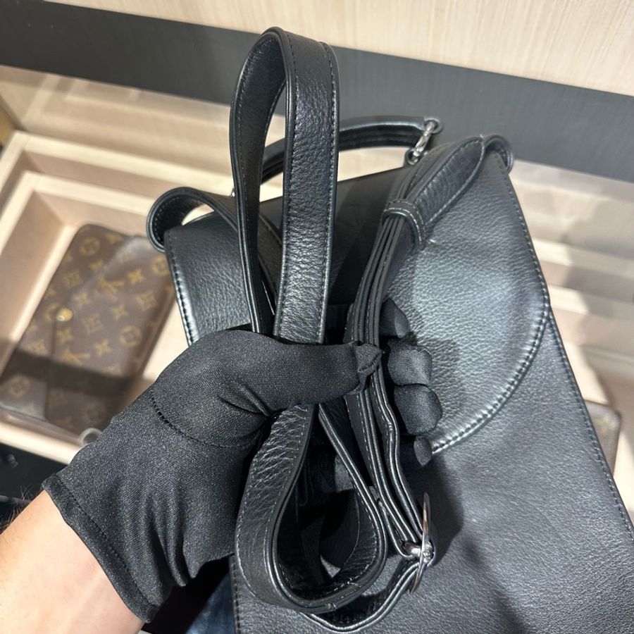 Chrome Hearts 克罗心 黑色盒子包 长方形十字架银扣相机包 单肩包-11