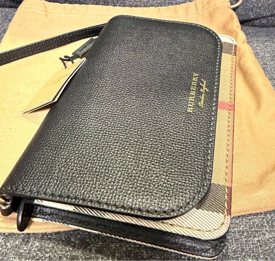 BURBERRY 正品 80379211 拼色格紋 WOC 斜背包 小方包-6