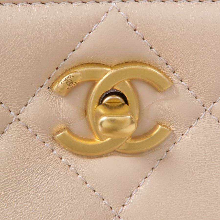 CHANEL 【激減優惠】牛皮皮革Chain Shoulder金扣鏈帶肩背袋-9