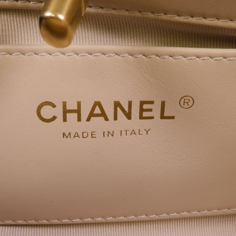CHANEL 【激減優惠】牛皮皮革Chain Shoulder金扣鏈帶肩背袋-12