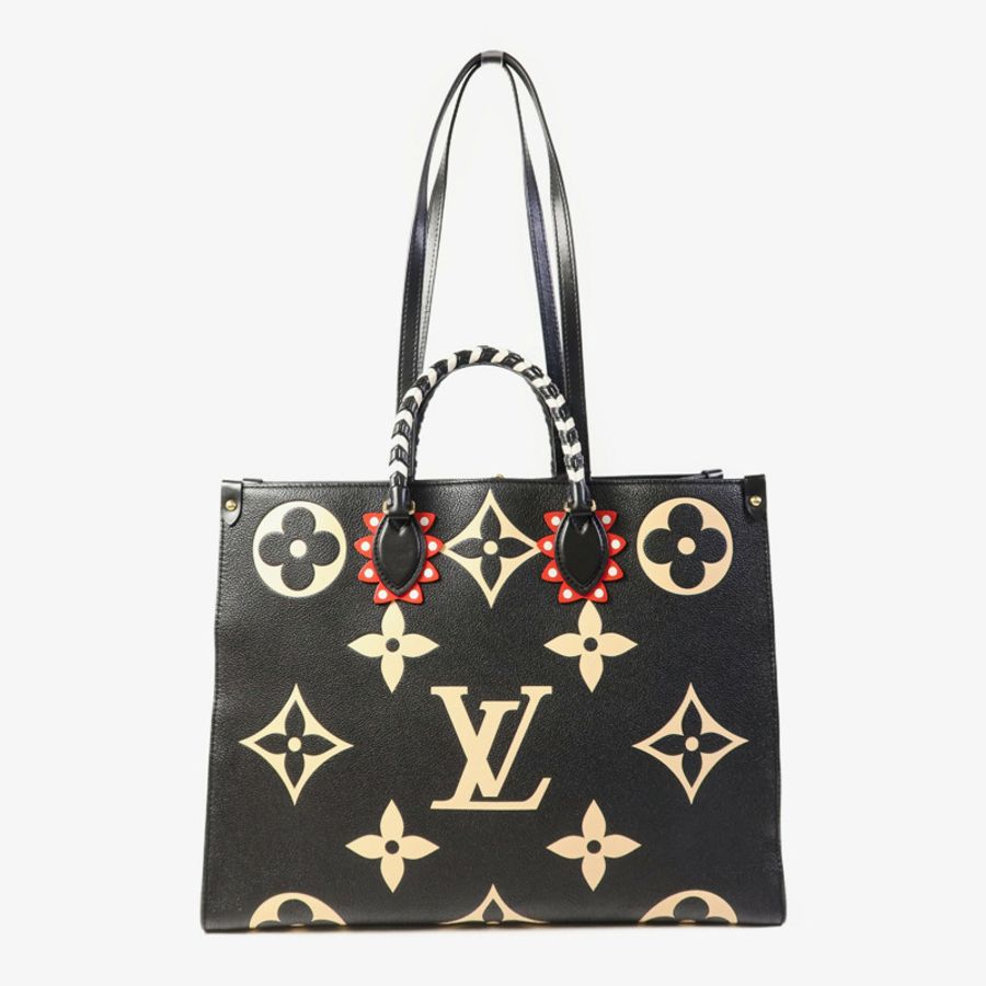 LOUIS VUITTON Monogram Empreinte On The Go GM金扣手挽肩背兩用袋-1