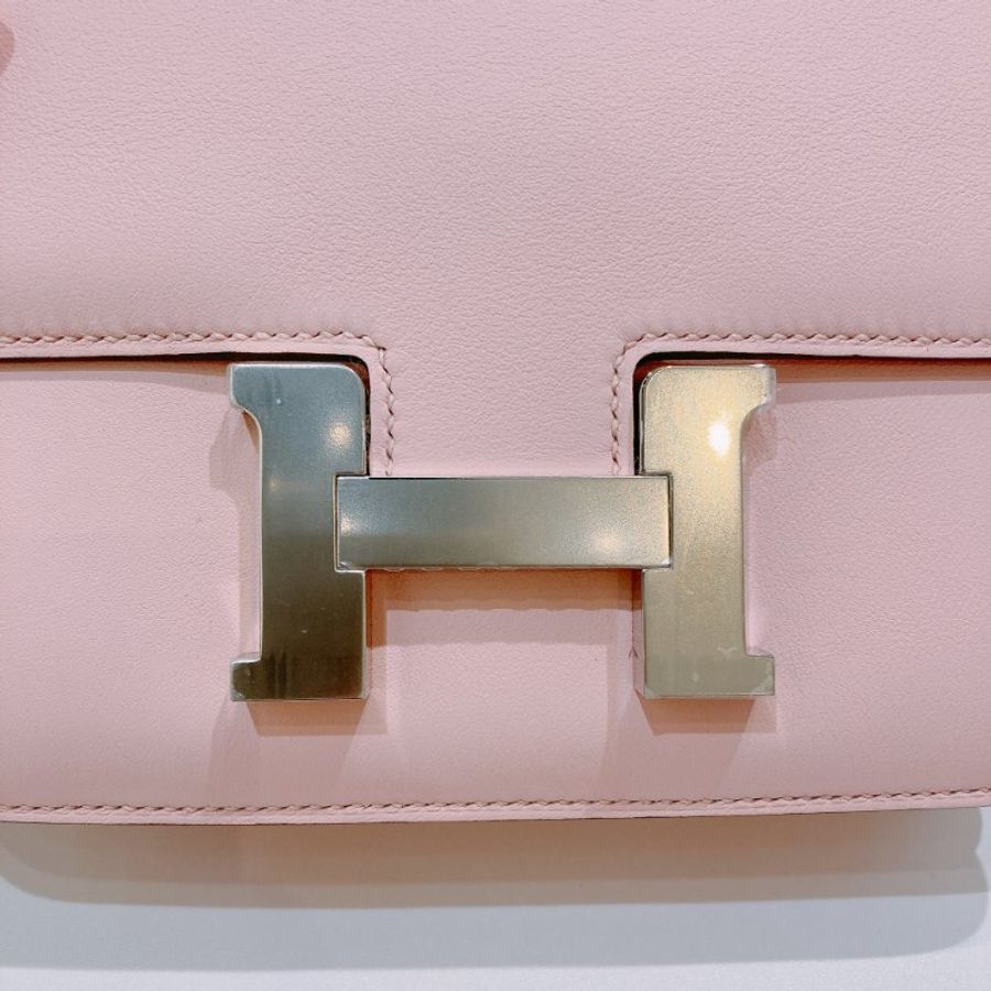 TW4483 Hermes 愛馬仕第三代迷你康康包 櫻花粉銀釦 Mini Constance-III Swift 3Q Rose Sakura x PHW-7