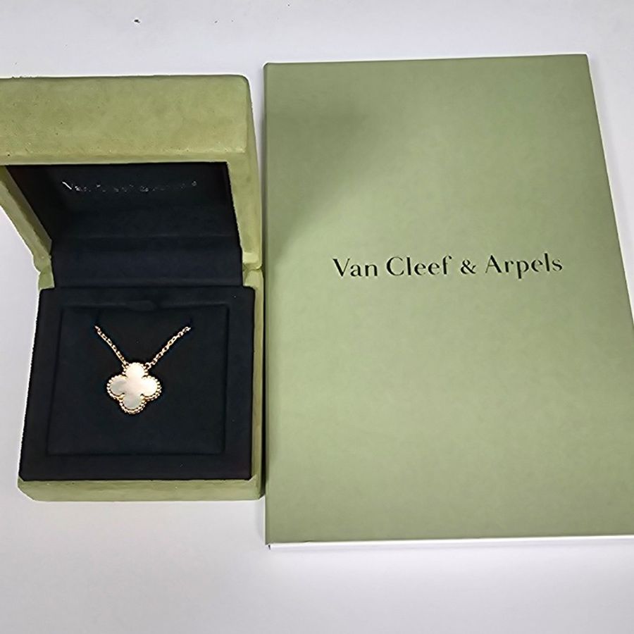 VCA Van Cleef & Arpels梵克雅寶 Vintage Alhambra 白母貝 中號-5