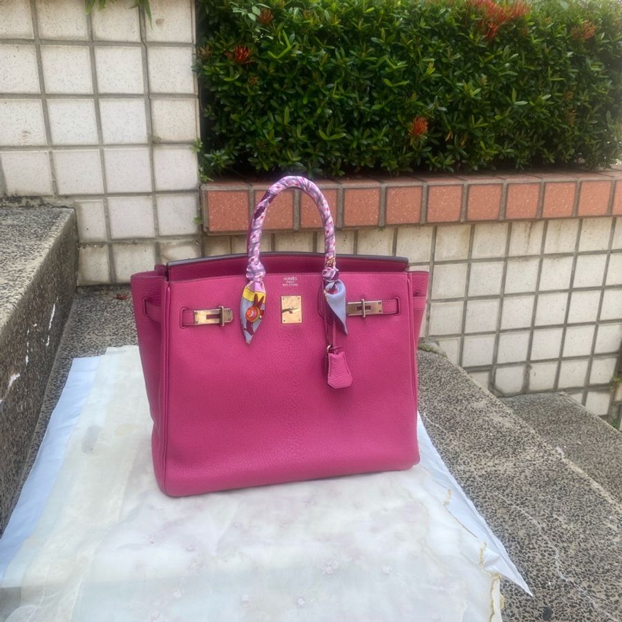 Hermes 方釦山羊皮鉑金 Birkin HAC 絕版32尺寸-7