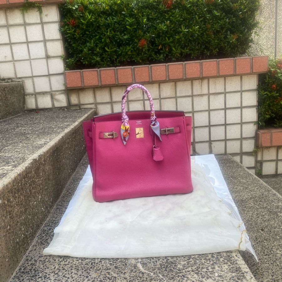 Hermes 方釦山羊皮鉑金 Birkin HAC 絕版32尺寸-8