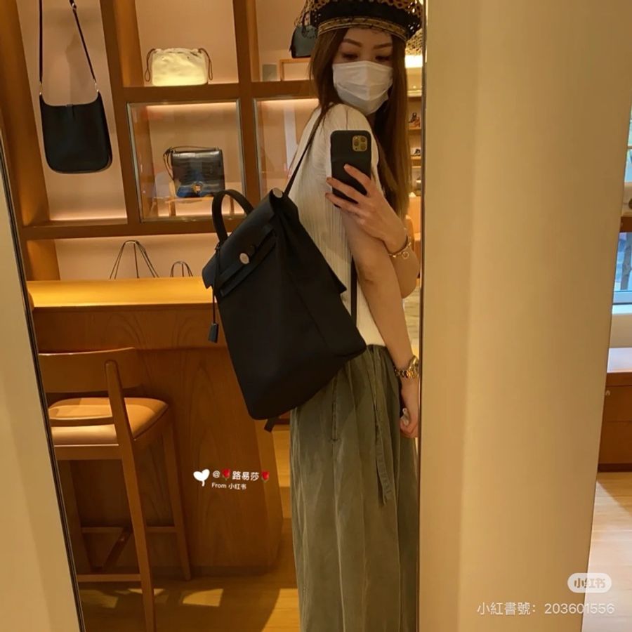 Hermes 愛馬仕 herbag a dos Zip retourne 黑色 後背包 雙肩包 肩背包 手提包-19