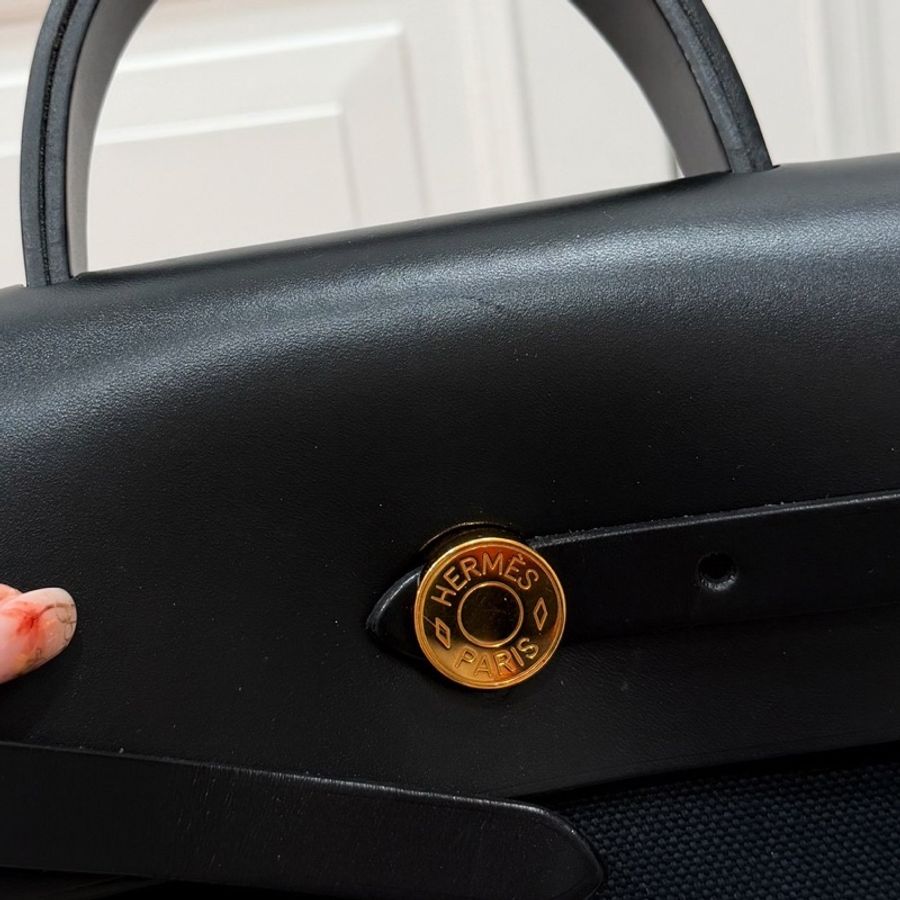 Hermes 愛馬仕 herbag a dos Zip retourne 黑色 後背包 雙肩包 肩背包 手提包-35