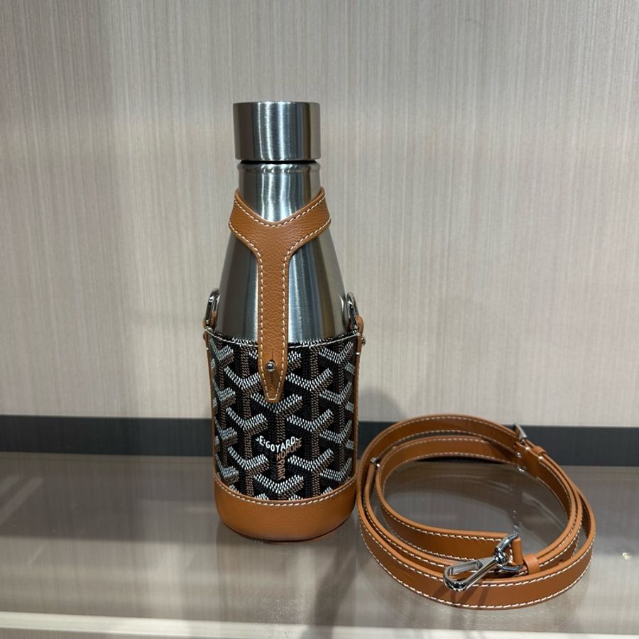 GOYARD 戈雅 YONNE 老花满印可拆卸肩带 帆布拼牛皮 斜挎包-0