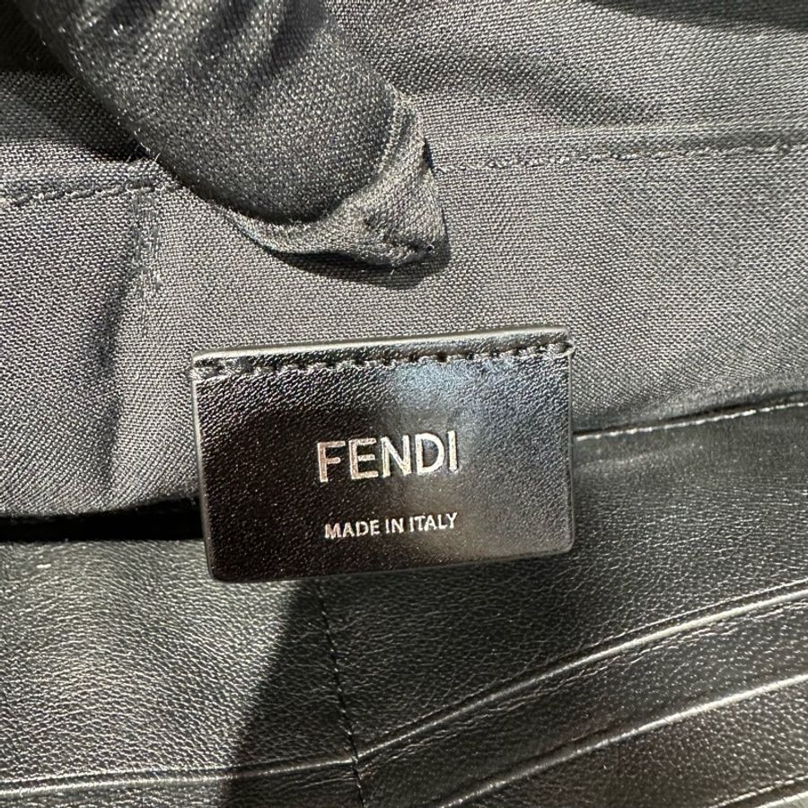 FENDI芬迪 双FLogo压印纯色 纳帕皮革 手拿包-10