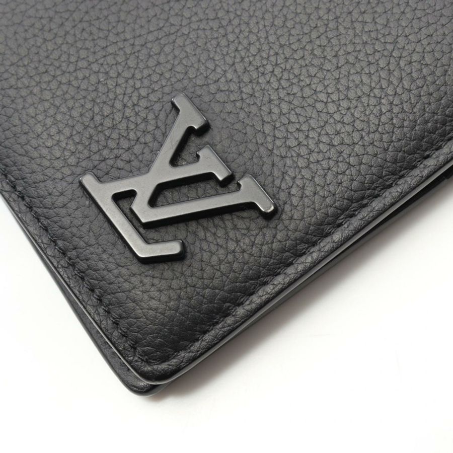 路易威登 Brazza Portefeuille 雙折皮夾 M69980 Aerogram 皮革黑 LV-7