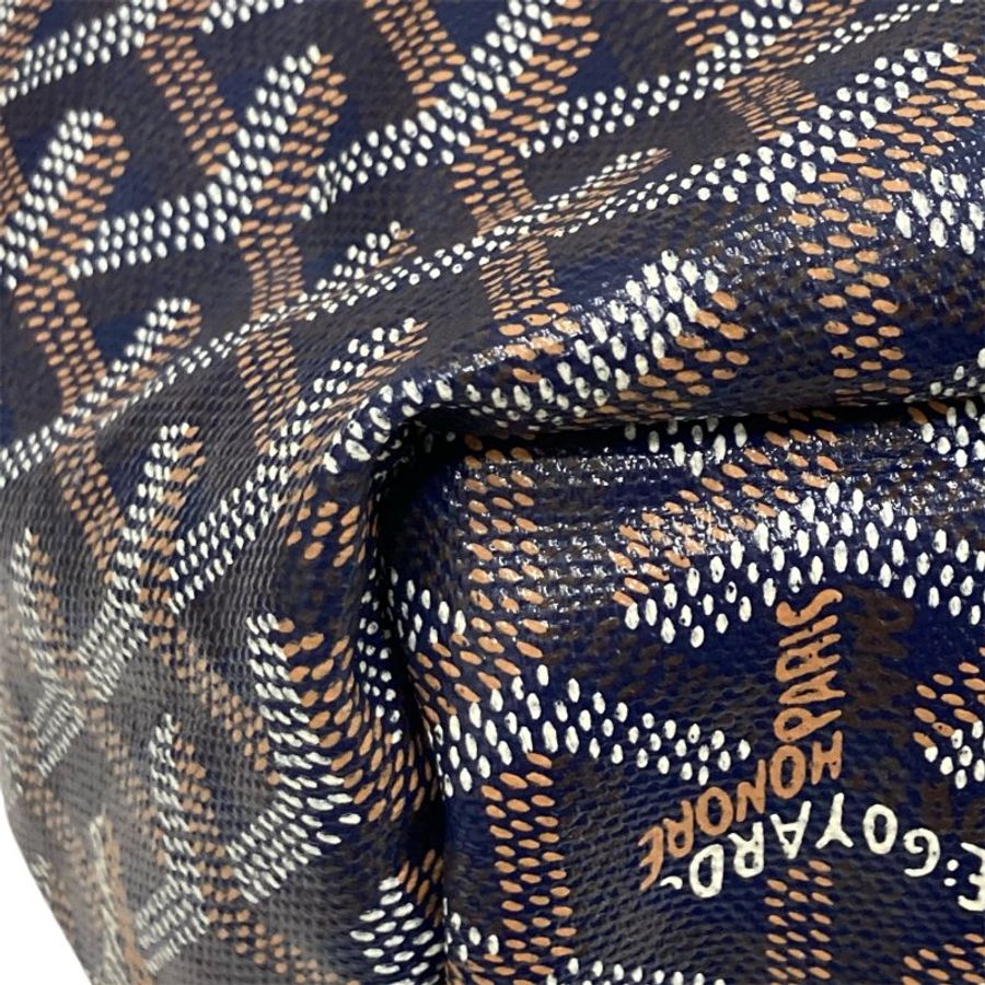 GOYARD 戈雅 SAINT LOUIS PM 托特包 PVC帆布 藍色-9