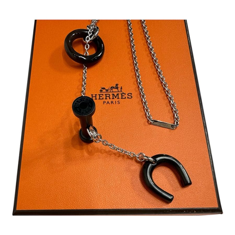 全新Hermès Mobile Equestre necklace 牛角頸錬-11